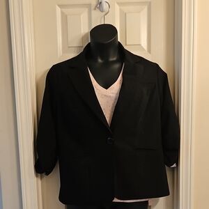 Torrid Size 0 Lined Black Blazer